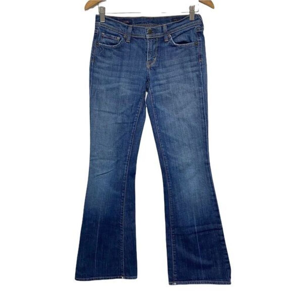 Citizens Of Humanity Womens Jeans Naomi 27‎ Low Waist Flare Stretch Dark Wash
